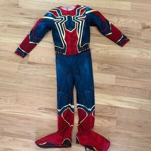 Spiderman Blue, Red & Gold Full-Body Superhero Costume